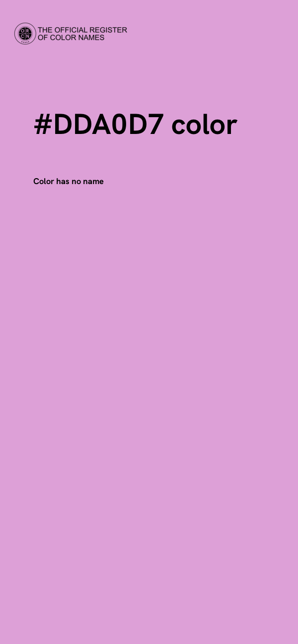 #DDA0D7 color image