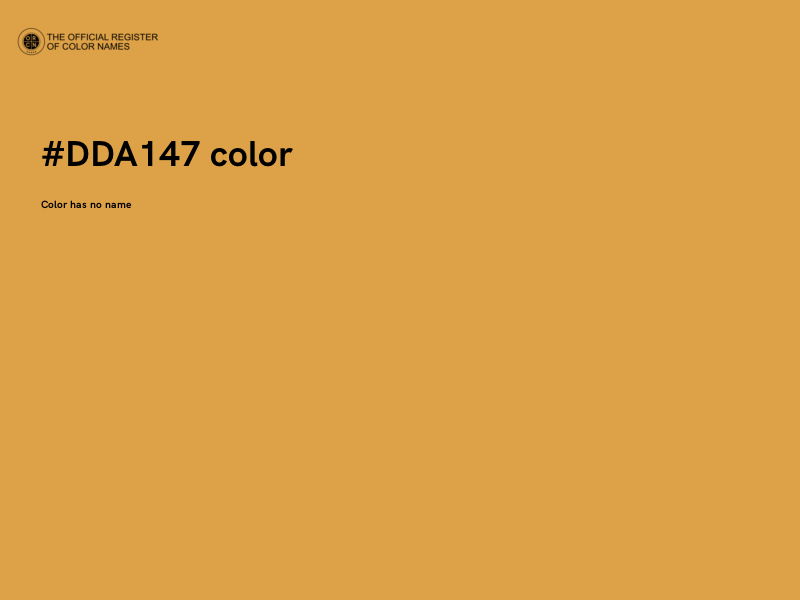 #DDA147 color image