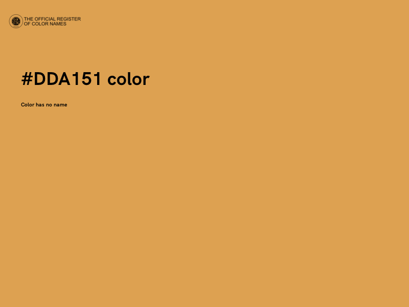 #DDA151 color image
