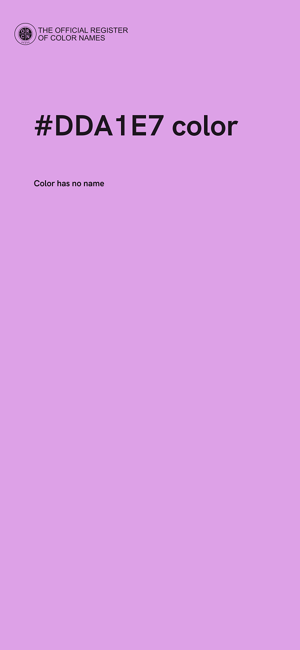#DDA1E7 color image