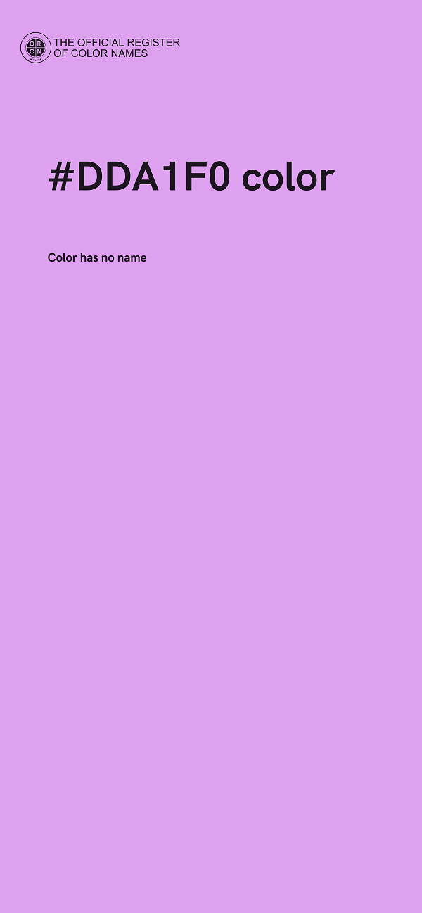 #DDA1F0 color image
