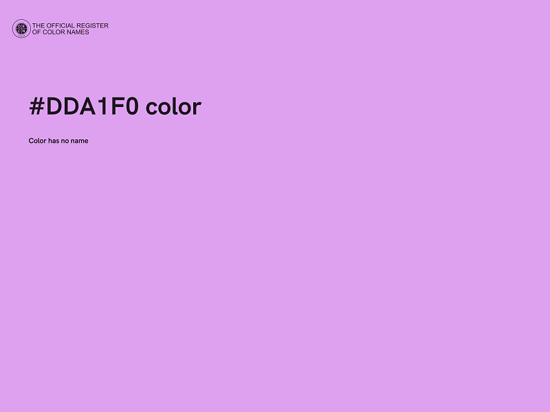 #DDA1F0 color image