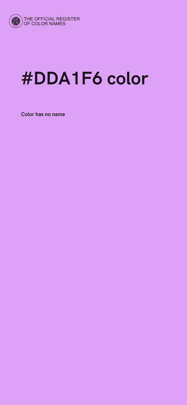 #DDA1F6 color image