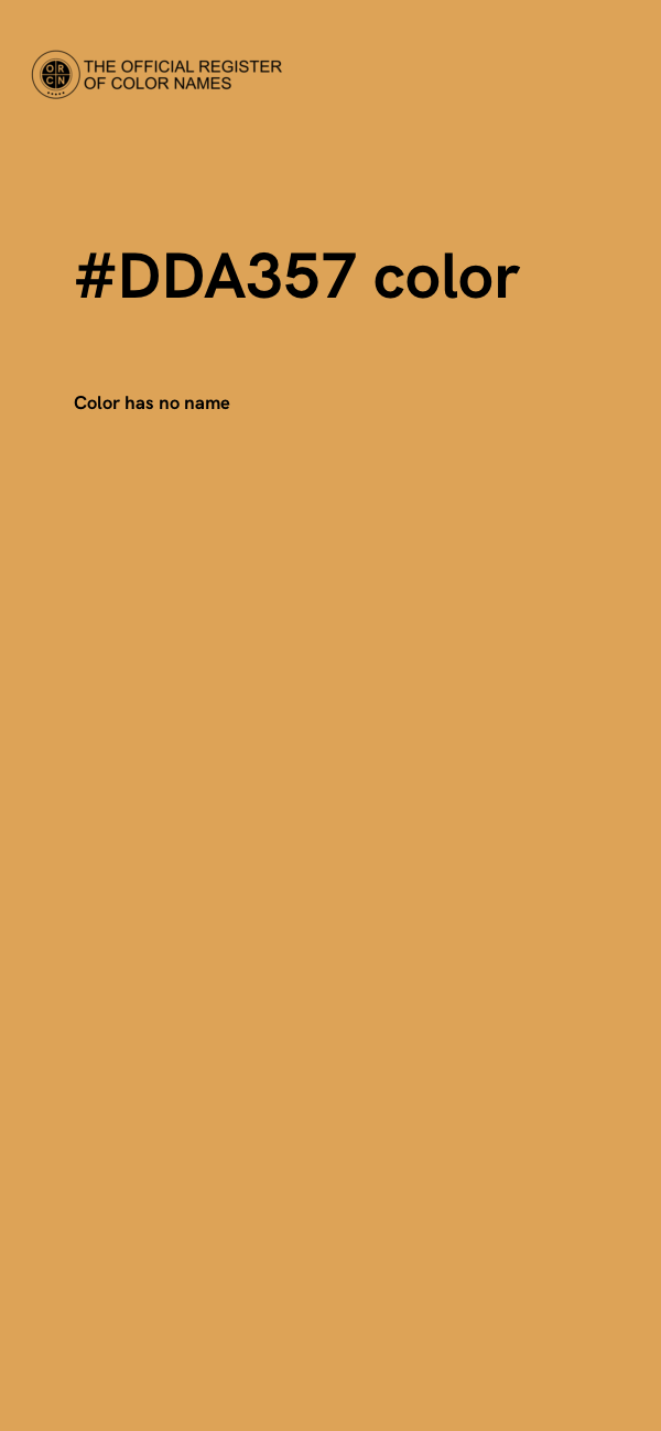 #DDA357 color image