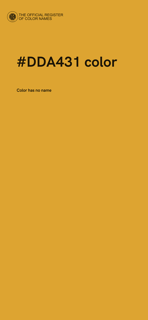 #DDA431 color image