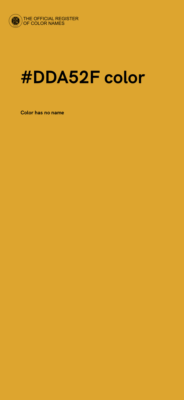 #DDA52F color image