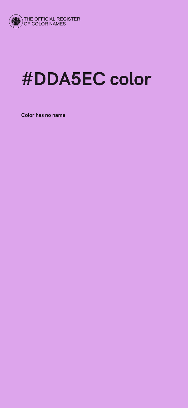 #DDA5EC color image