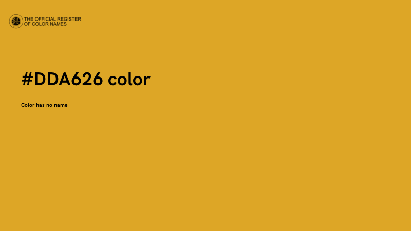 #DDA626 color image