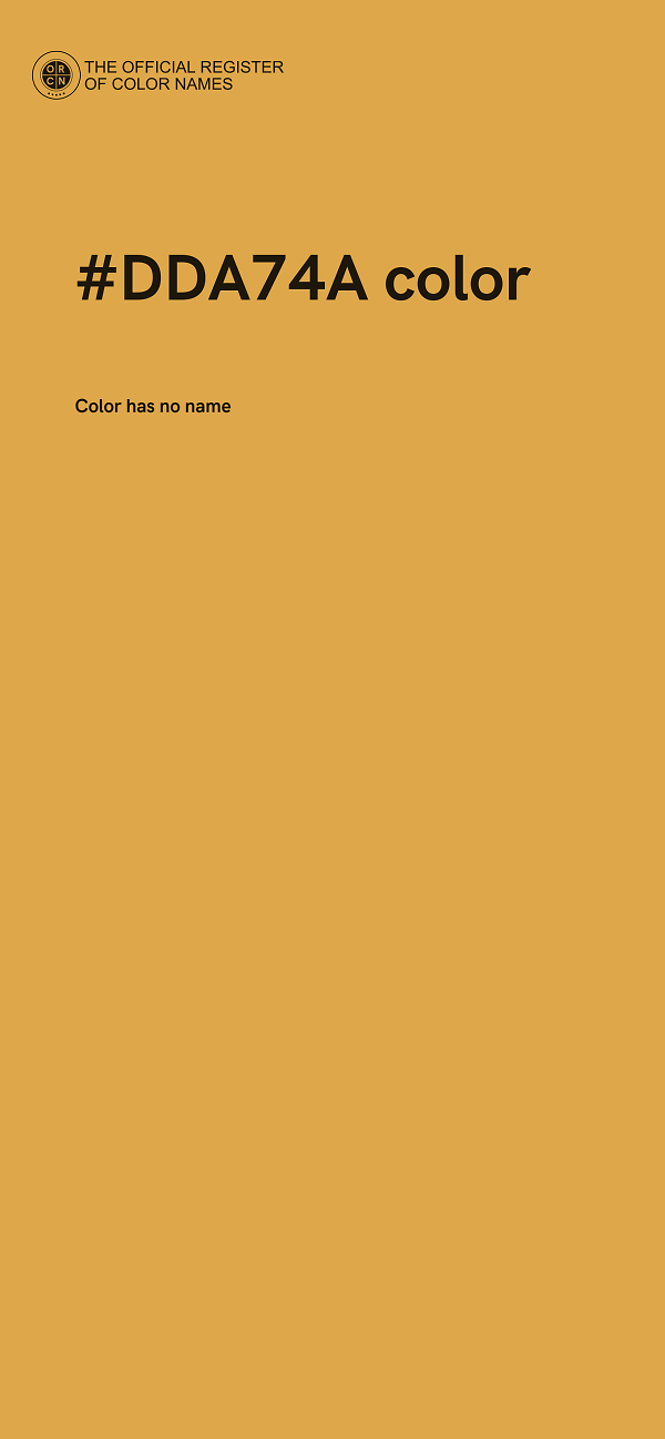 #DDA74A color image