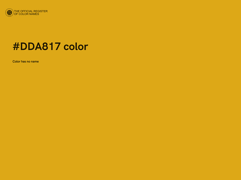 #DDA817 color image