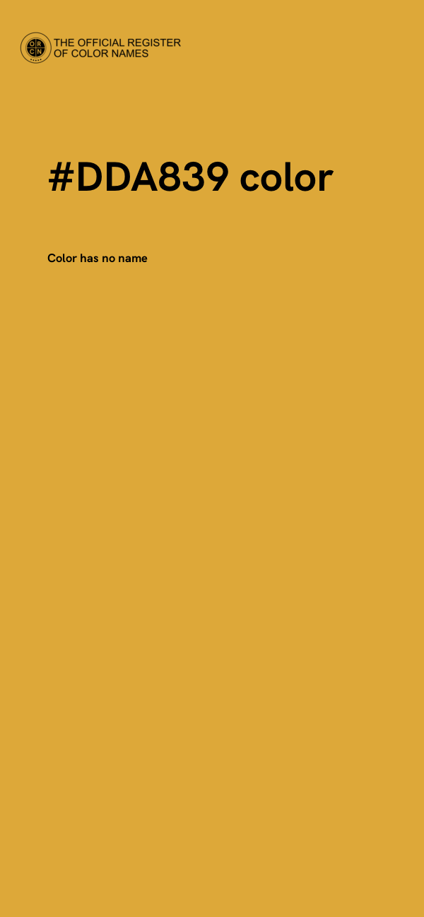 #DDA839 color image