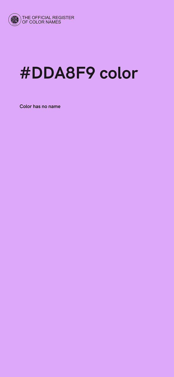 #DDA8F9 color image