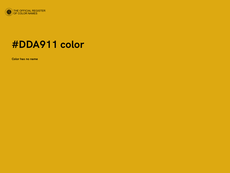 #DDA911 color image