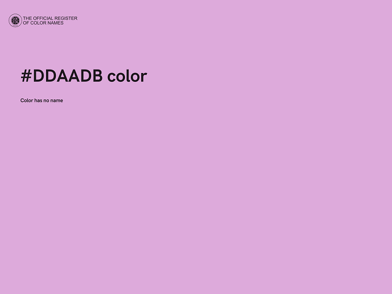 #DDAADB color image