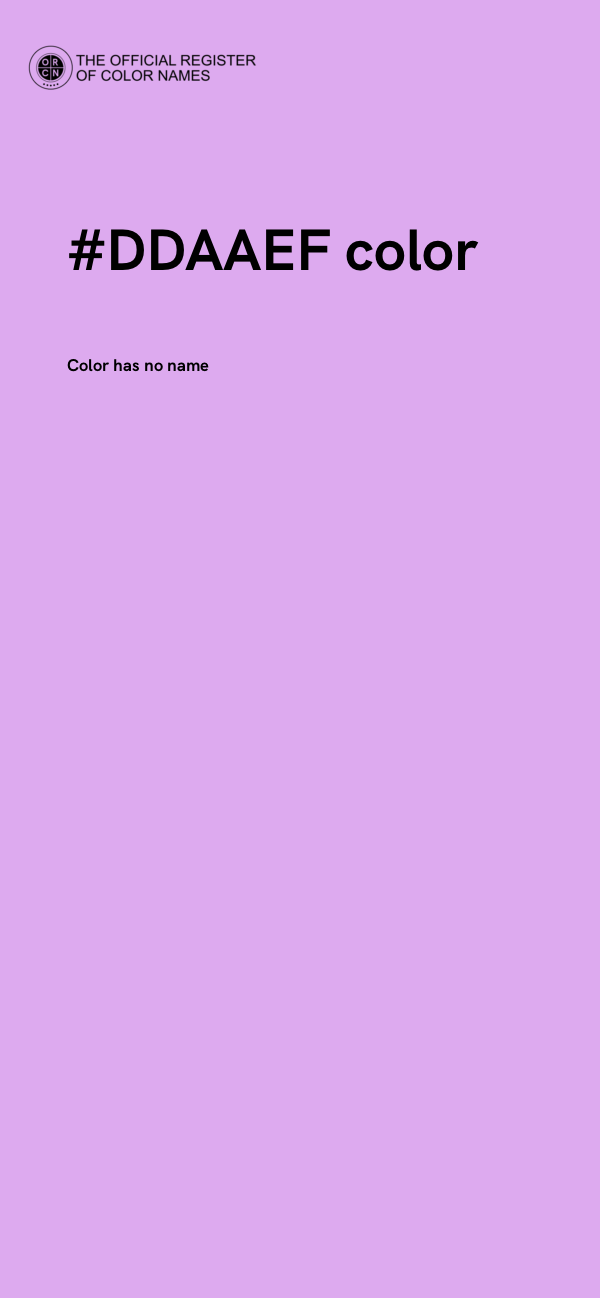 #DDAAEF color image