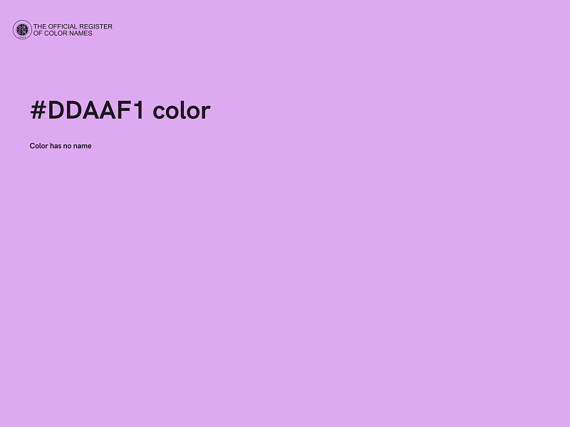 #DDAAF1 color image