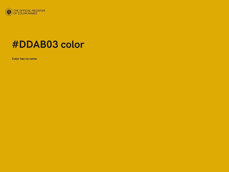 #DDAB03 color image