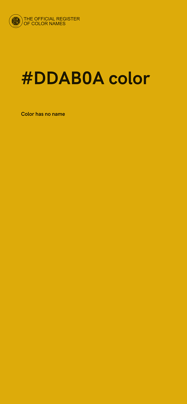 #DDAB0A color image