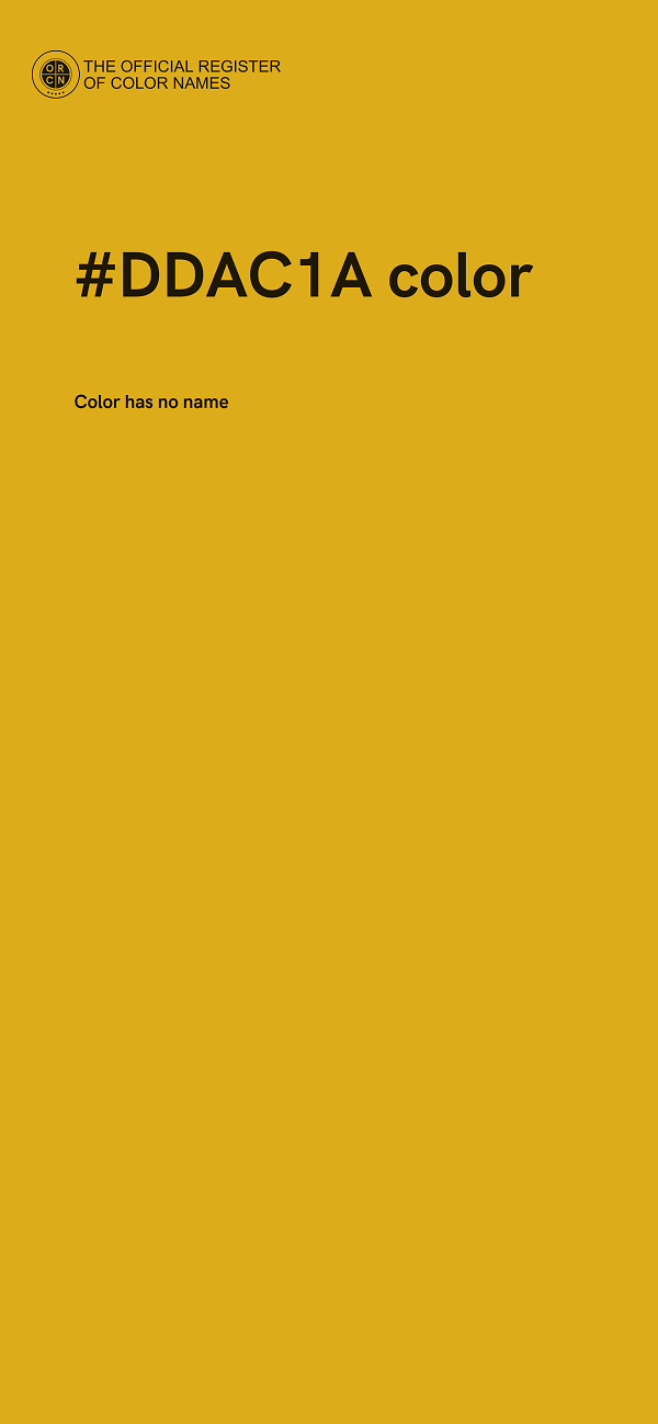 #DDAC1A color image