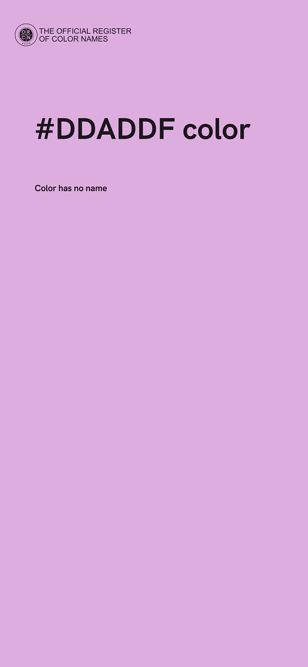 #DDADDF color image