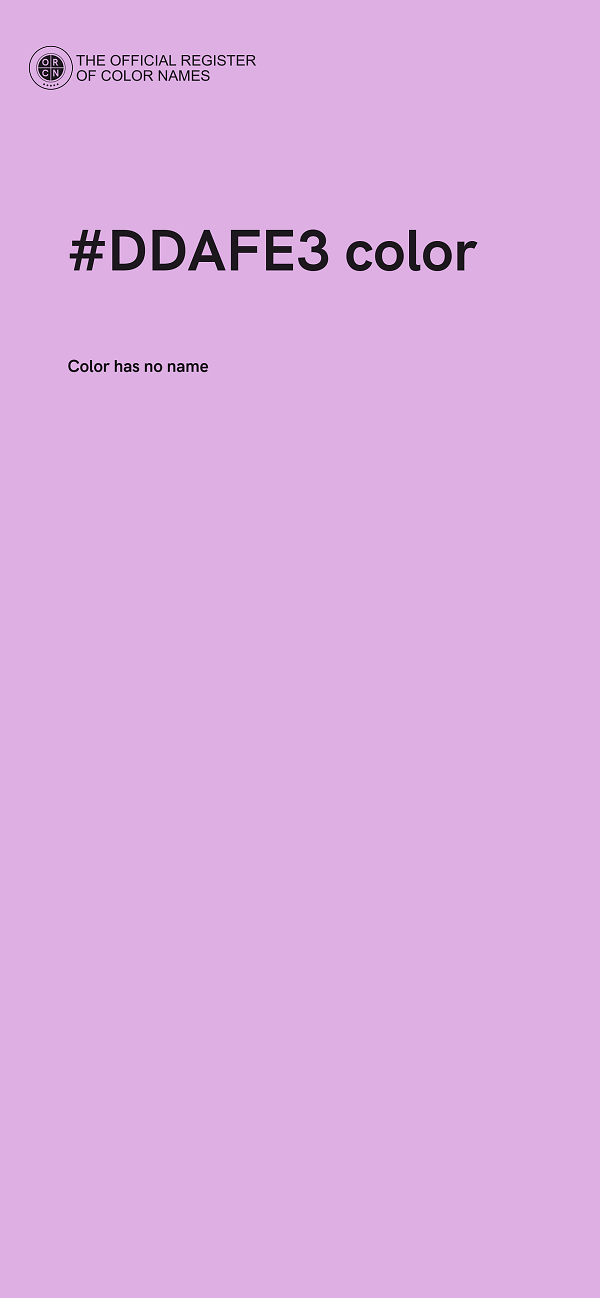 #DDAFE3 color image