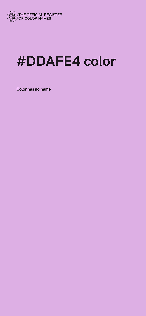 #DDAFE4 color image