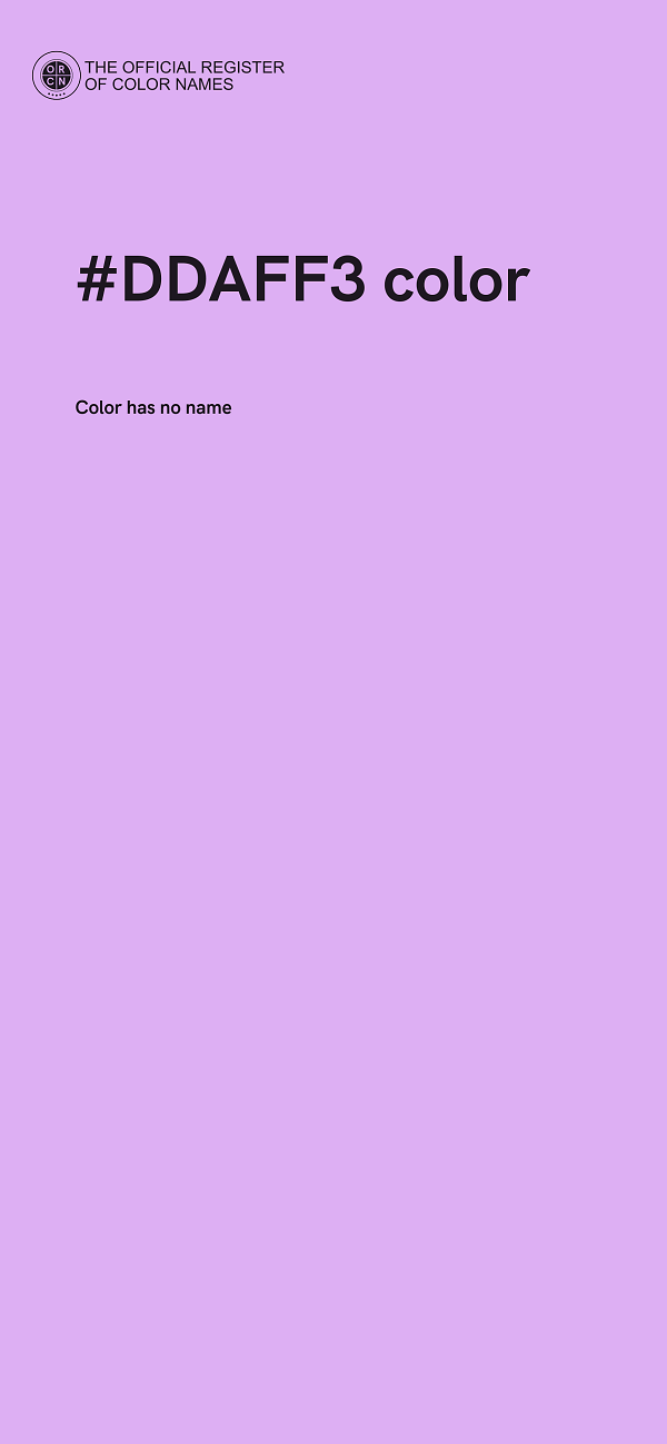 #DDAFF3 color image