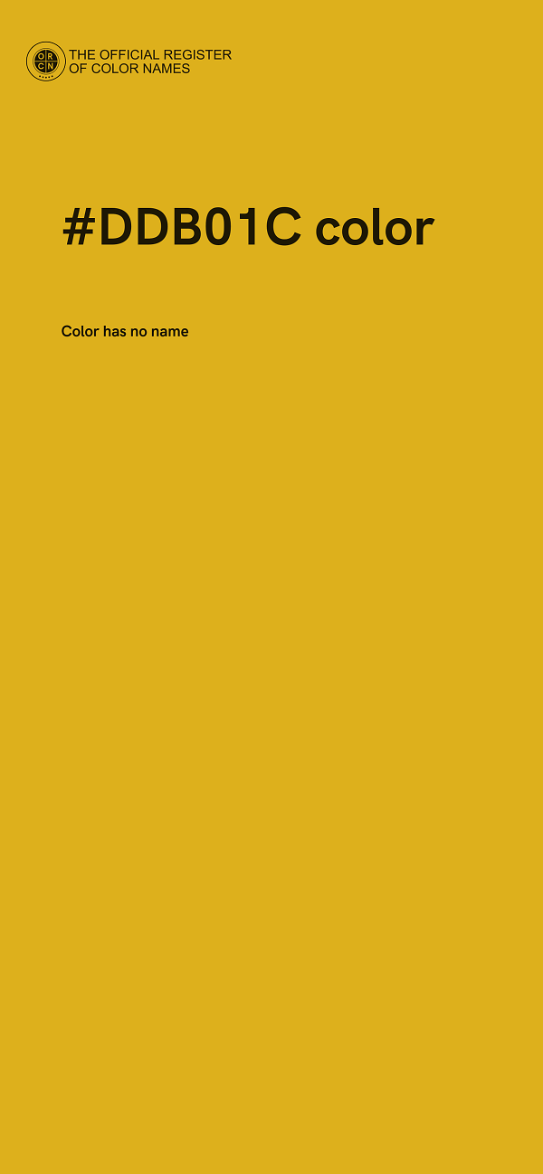 #DDB01C color image