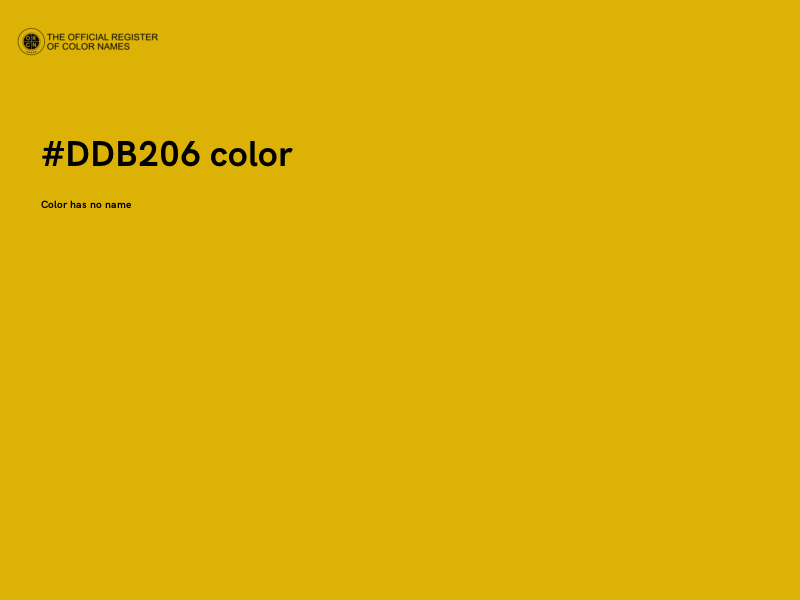 #DDB206 color image
