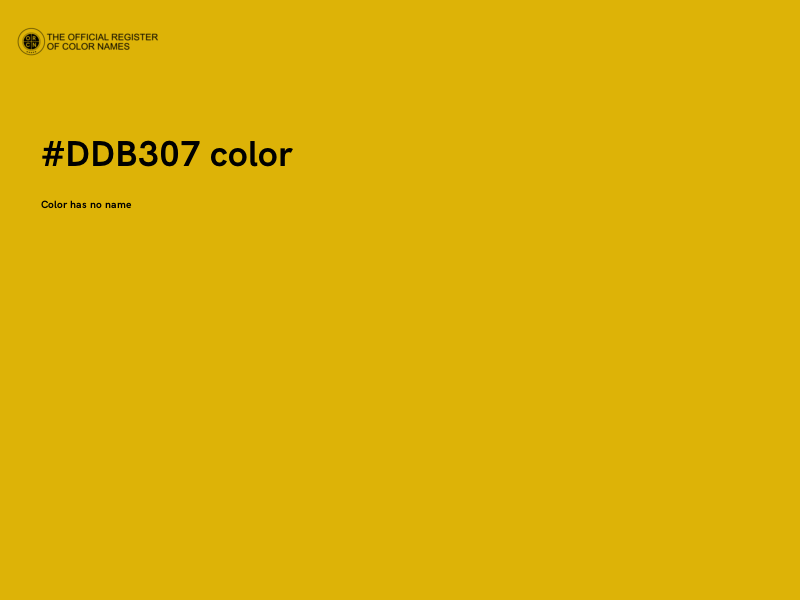 #DDB307 color image