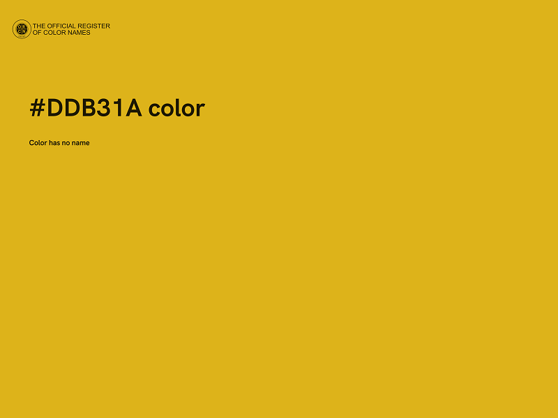 #DDB31A color image