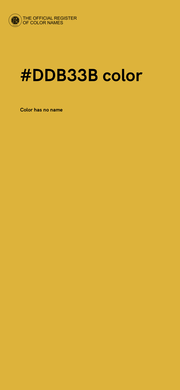 #DDB33B color image