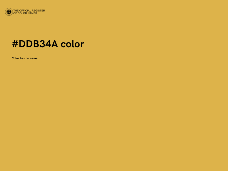 #DDB34A color image