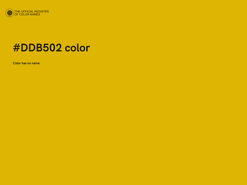 #DDB502 color image