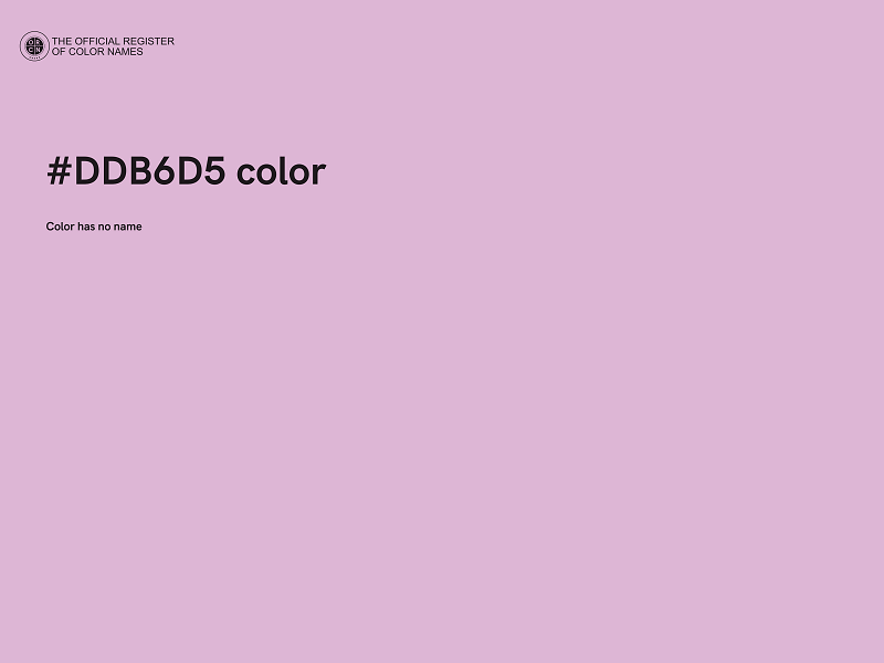 #DDB6D5 color image