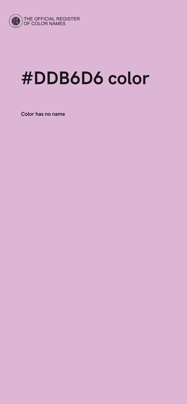 #DDB6D6 color image
