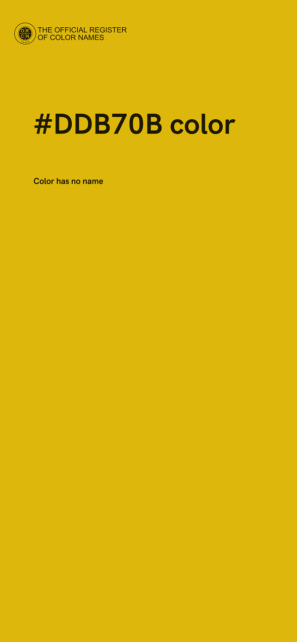 #DDB70B color image