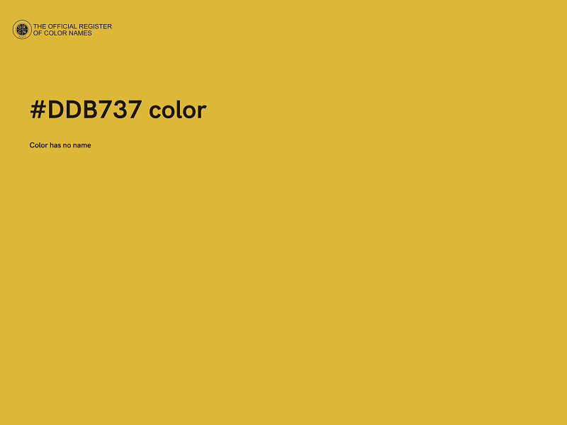 #DDB737 color image
