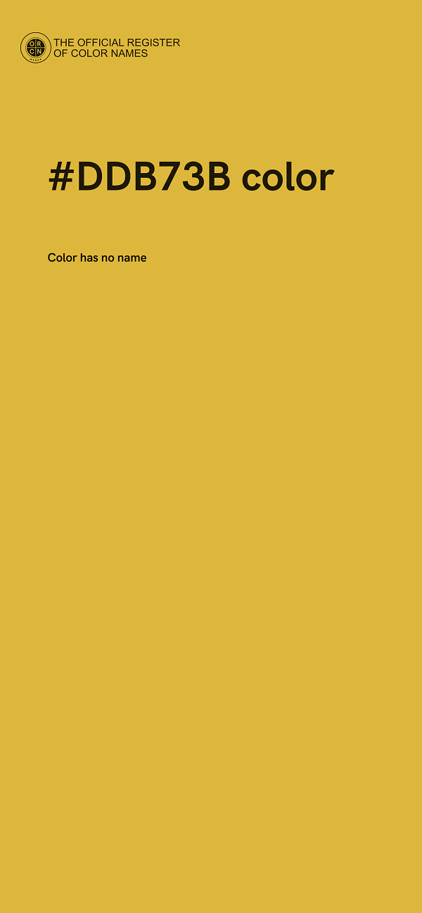 #DDB73B color image
