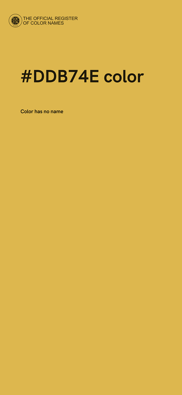 #DDB74E color image