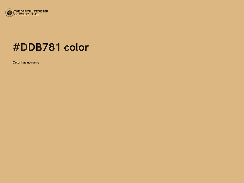 #DDB781 color image