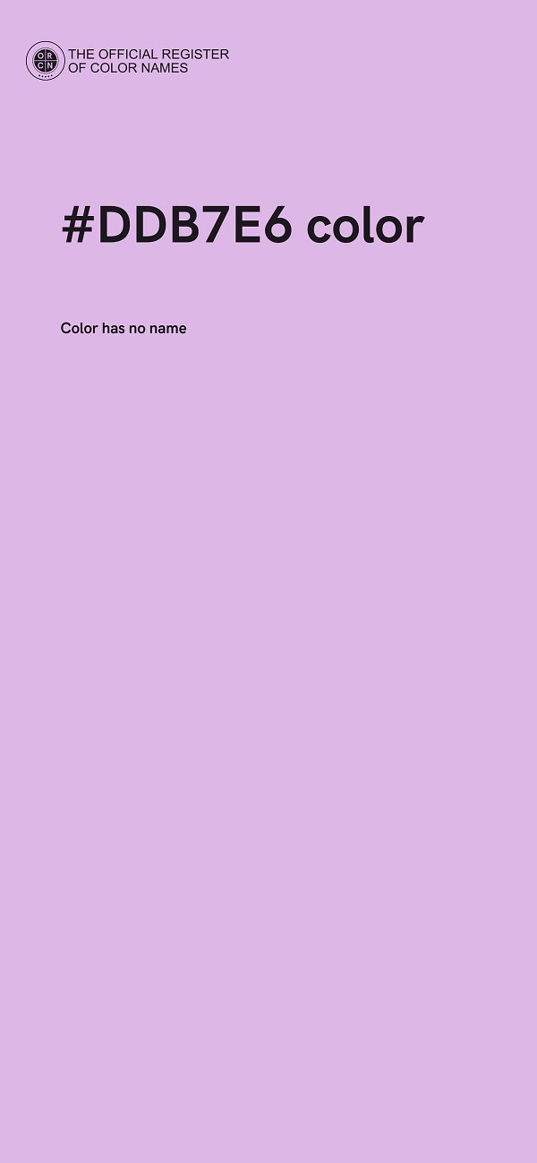 #DDB7E6 color image