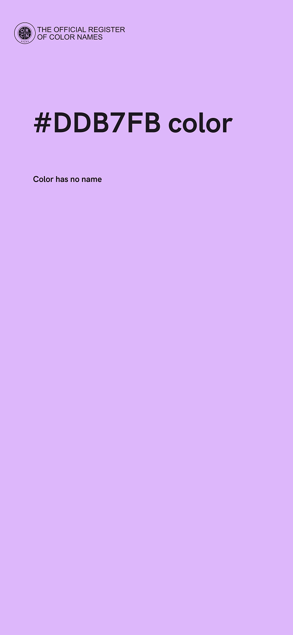 #DDB7FB color image