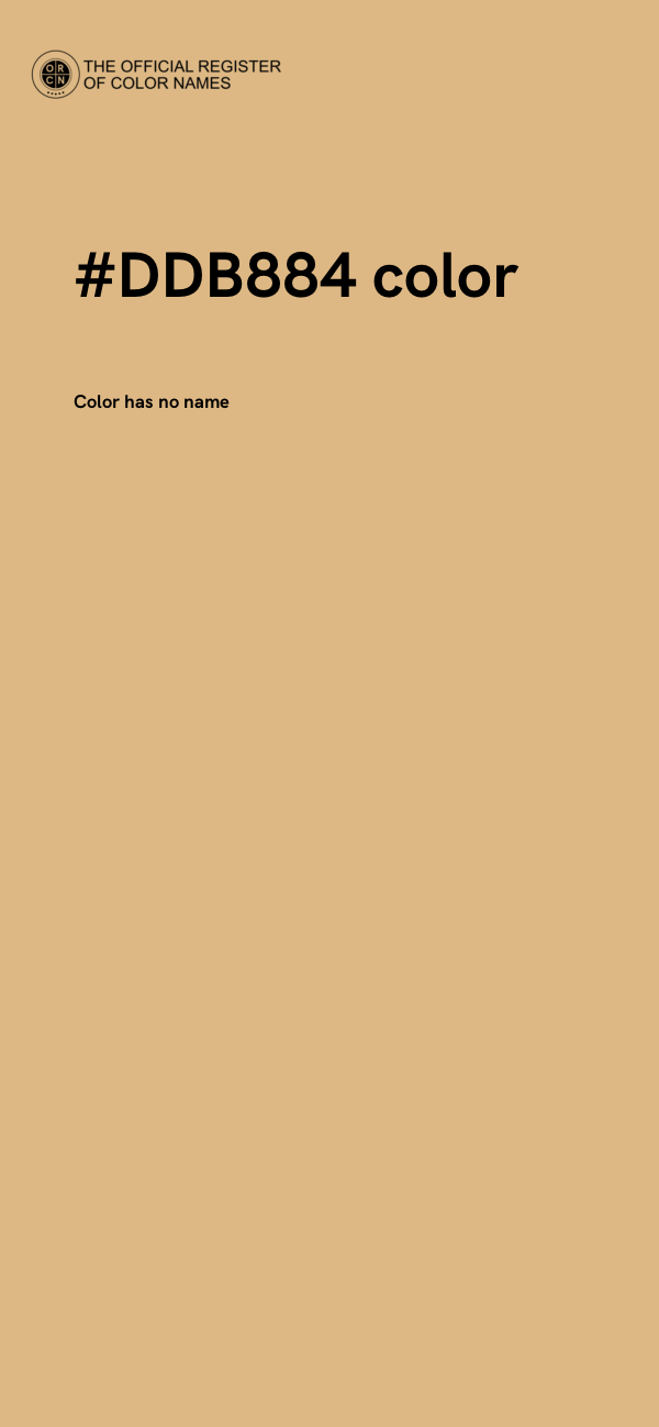 #DDB884 color image