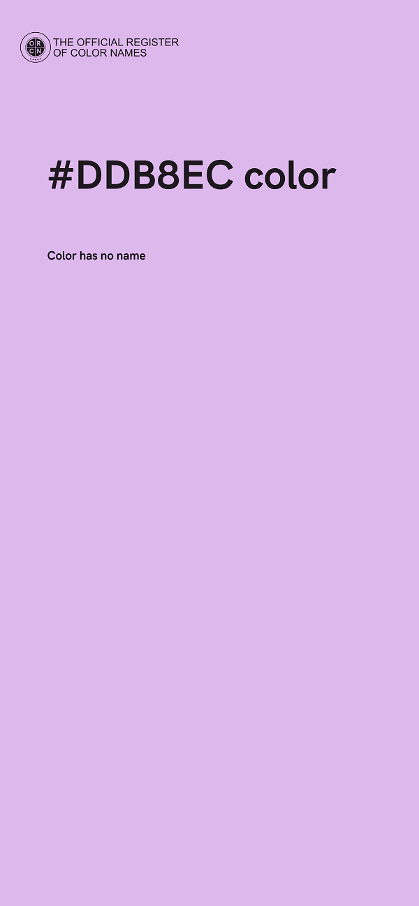 #DDB8EC color image