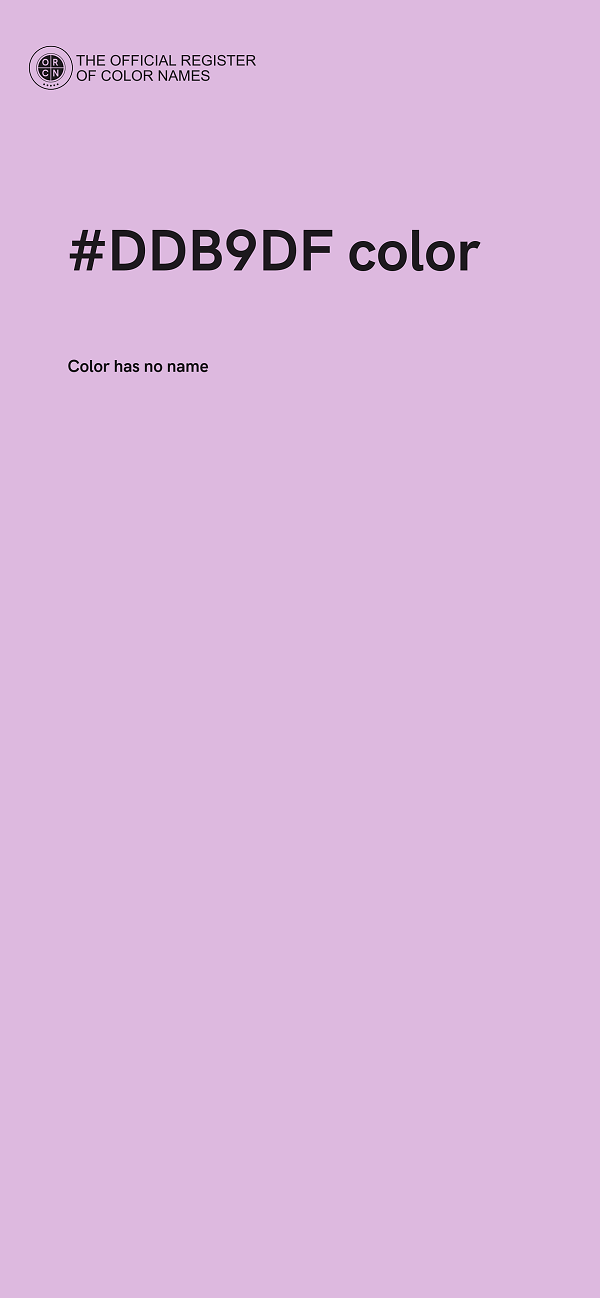 #DDB9DF color image