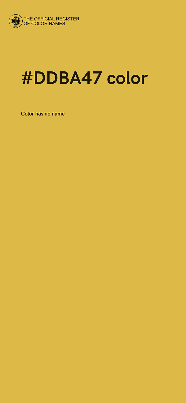 #DDBA47 color image