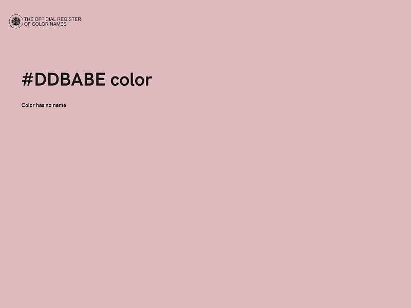 #DDBABE color image