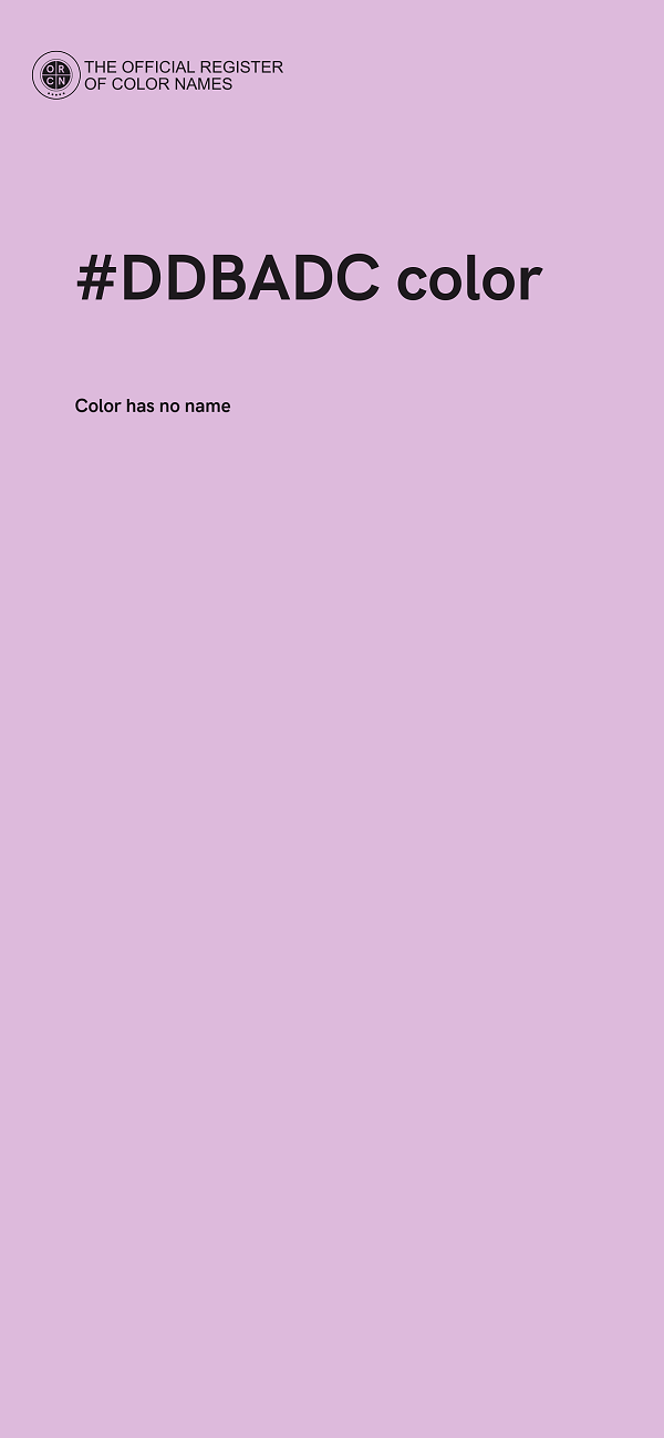 #DDBADC color image