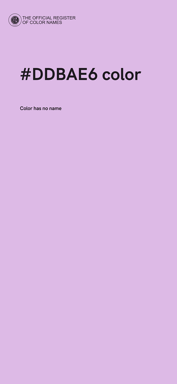 #DDBAE6 color image